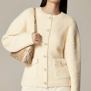 NWT $198 J.CREW Cinched-waist Sweater-jacket - Sz M